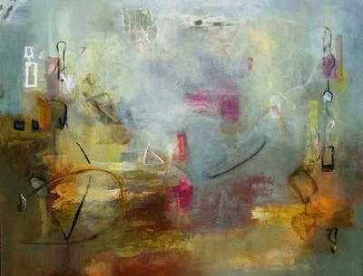 Madeline Garrett mixed media abstract painting