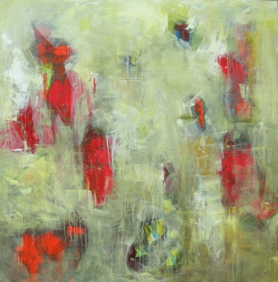 Madeline Garrett mixed media abstract painting