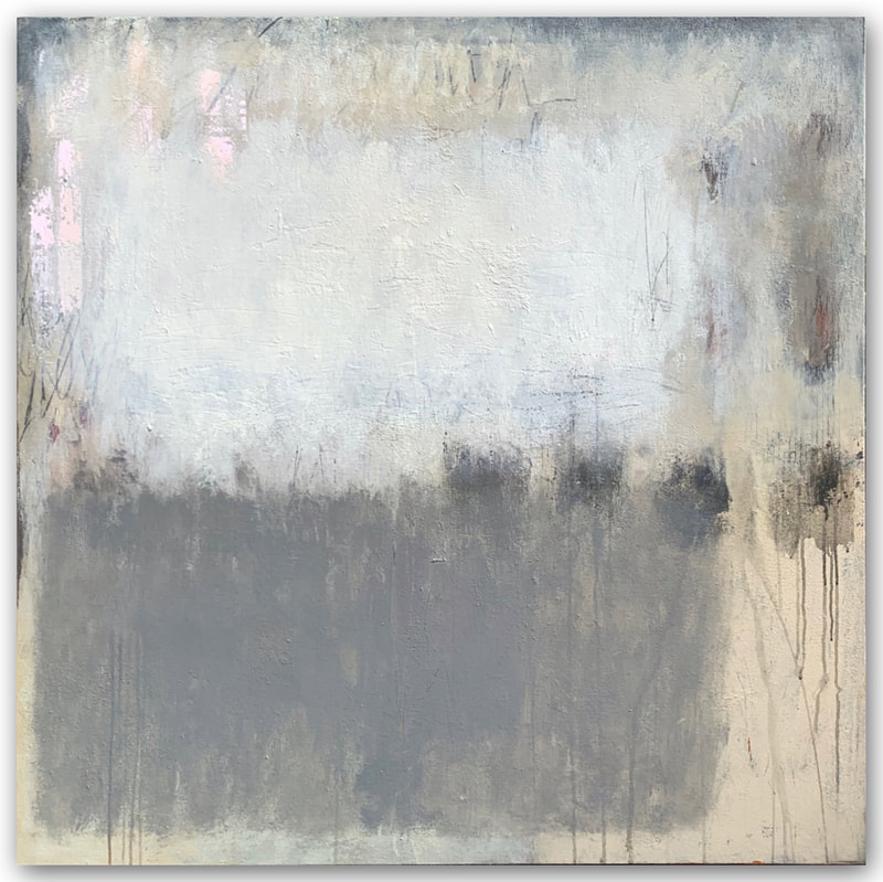 Madeline Garrett urban inspired abstract painting wall neutral colors white tan black gray tumbleweed